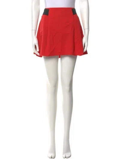 Pre-owned Proenza Schouler Wool Mini Skirt In Red