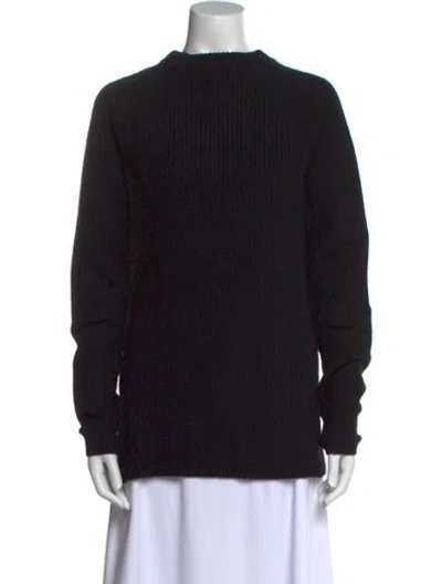 Pre-owned Proenza Schouler Wool Mock Neck Sweater In Black