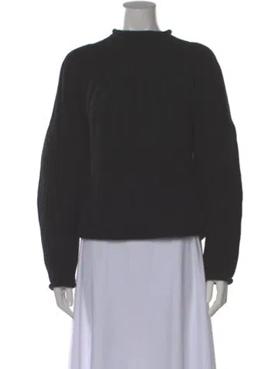 Pre-owned Proenza Schouler Wool Mock Neck Sweater In Black