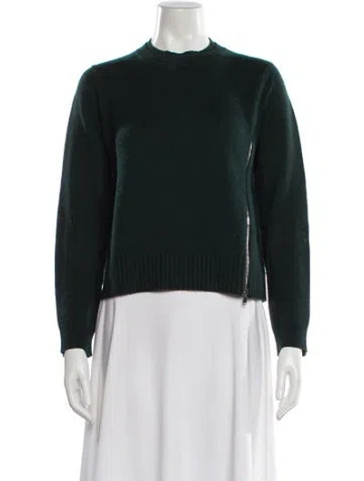 Pre-owned Proenza Schouler Wool Mock Neck Sweater In Green