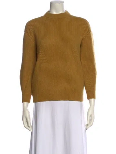 Pre-owned Proenza Schouler Wool Mock Neck Sweater In Yellow