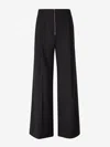 Proenza Schouler Black Stretch Wool Blend Pants In Black