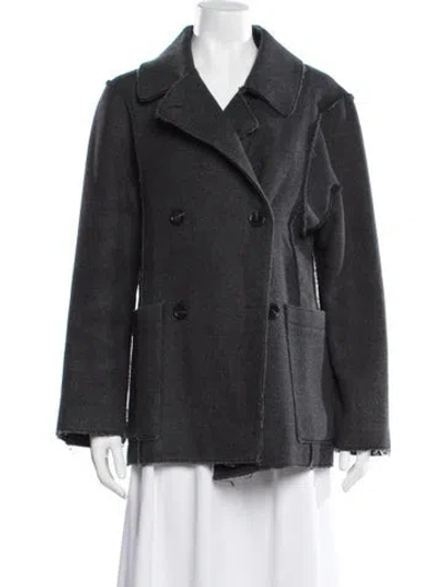 Pre-owned Proenza Schouler Wool Peacoat In Gray