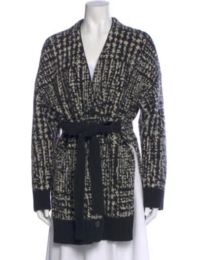 Pre-owned Proenza Schouler Wool Printed Sweater In Black