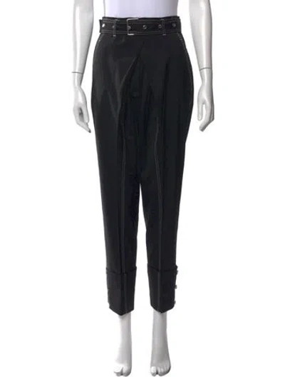 Pre-owned Proenza Schouler Wool Straight Leg Pants In Black