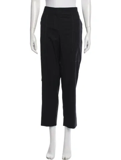 Pre-owned Proenza Schouler Wool Straight Leg Pants In Black