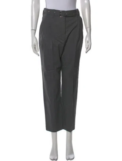 Pre-owned Proenza Schouler Wool Straight Leg Pants In Gray