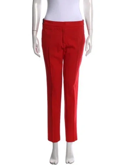 Pre-owned Proenza Schouler Wool Straight Leg Pants In Red