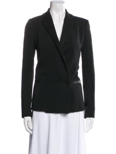 Pre-owned Proenza Schouler Wool Striped Blazer In Black