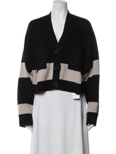 Pre-owned Proenza Schouler Wool Striped Jacket In Black