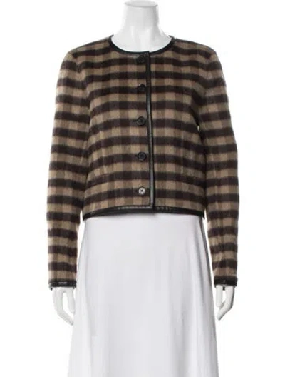 Pre-owned Proenza Schouler Wool Striped Jacket W/ Tags In Brown