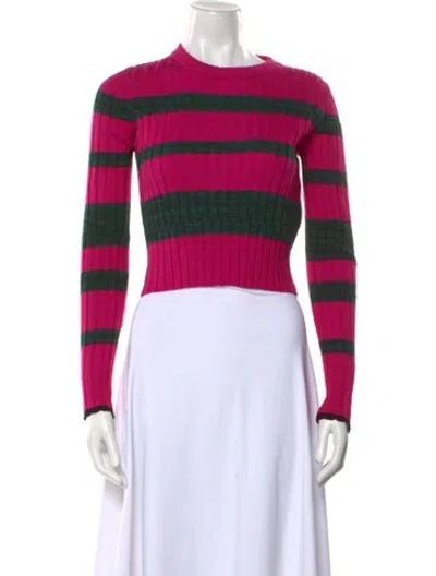 Pre-owned Proenza Schouler Wool Striped Sweater In Black