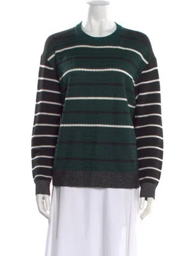 Pre-owned Proenza Schouler Wool Striped Sweater In Green