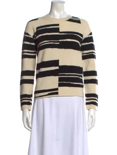 Pre-owned Proenza Schouler Wool Striped Sweater In Neutral