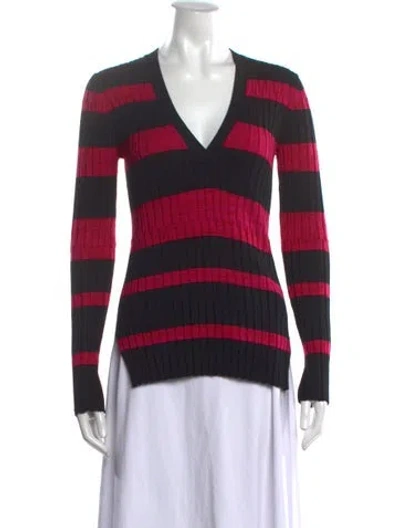 Pre-owned Proenza Schouler Wool Striped Sweater In Pink