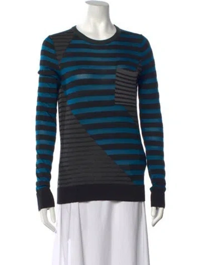 Pre-owned Proenza Schouler Wool Striped Sweater In Red