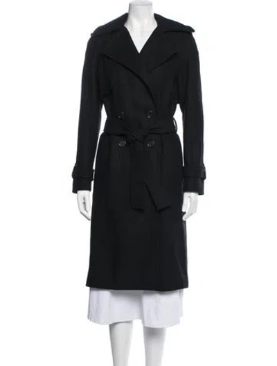 Pre-owned Proenza Schouler Wool Trench Coat In Black