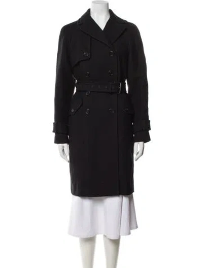 Pre-owned Proenza Schouler Wool Trench Coat In Gray