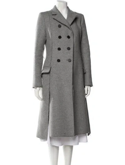 Pre-owned Proenza Schouler Wool Trench Coat In Gray