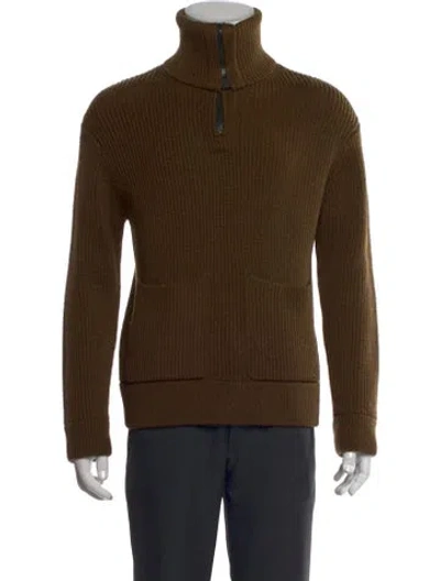 Pre-owned Proenza Schouler Wool Turtleneck Polo Sweater In Green
