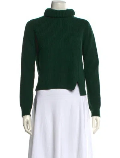 Pre-owned Proenza Schouler Wool Turtleneck Sweater In Green