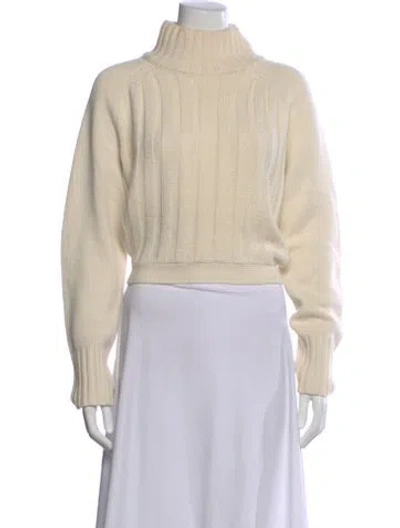 Pre-owned Proenza Schouler Wool Turtleneck Sweater In Neutral