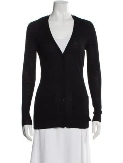 Pre-owned Proenza Schouler Wool V-neck Sweater In Black