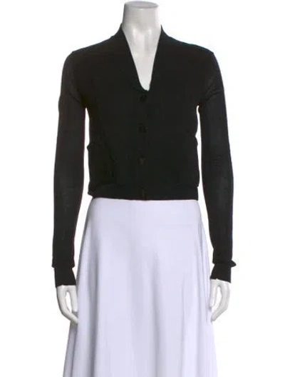 Pre-owned Proenza Schouler Wool V-neck Sweater In Black