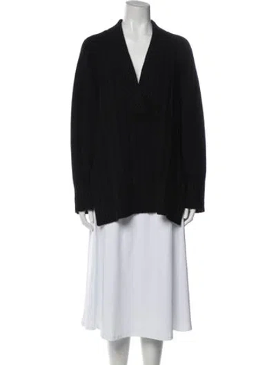 Pre-owned Proenza Schouler Wool V-neck Sweater In Black