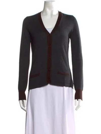 Pre-owned Proenza Schouler Wool V-neck Sweater In Black