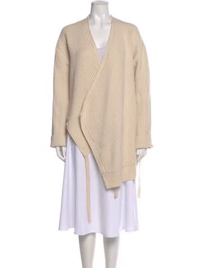 Pre-owned Proenza Schouler Wool V-neck Sweater In Neutral