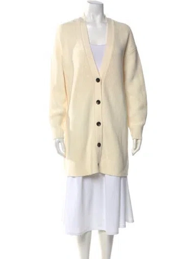 Pre-owned Proenza Schouler Wool V-neck Sweater In Neutral