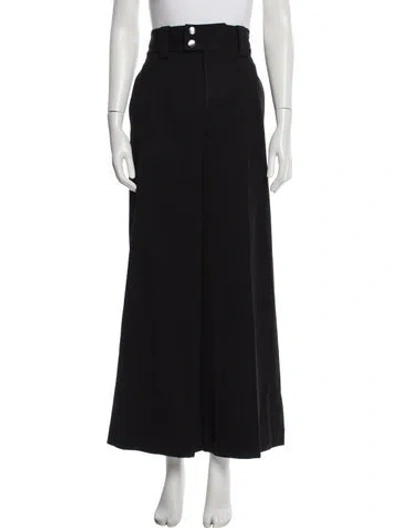 Pre-owned Proenza Schouler Wool Wide Leg Pants In Black