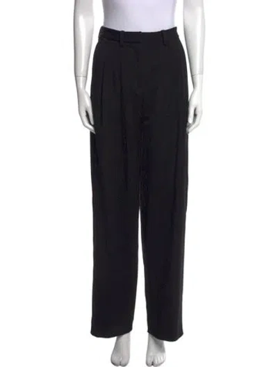 Pre-owned Proenza Schouler Wool Wide Leg Pants In Black