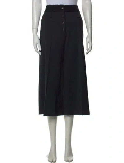 Pre-owned Proenza Schouler Wool Wide Leg Pants In Black