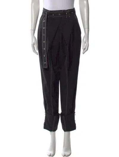 Pre-owned Proenza Schouler Wool Wide Leg Pants In Black