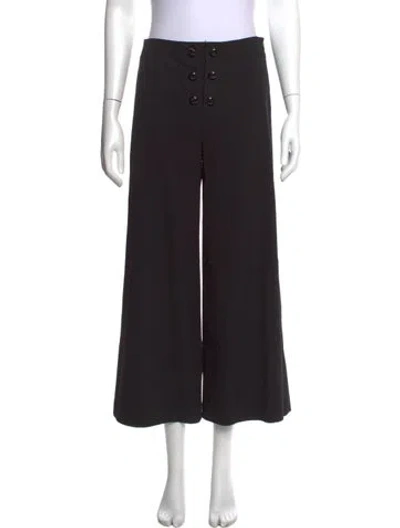 Pre-owned Proenza Schouler Wool Wide Leg Pants In Black