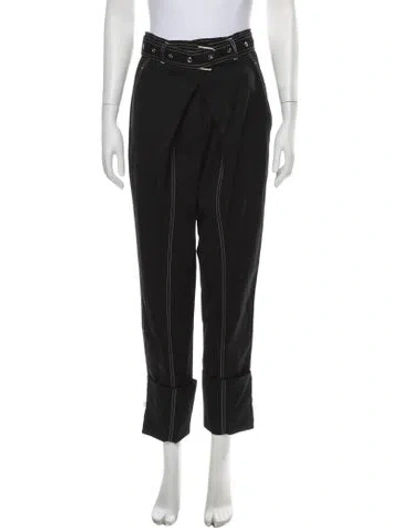 Pre-owned Proenza Schouler Wool Wide Leg Pants In Black/white