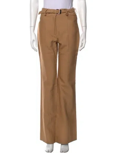Pre-owned Proenza Schouler Wool Wide Leg Pants In Brown