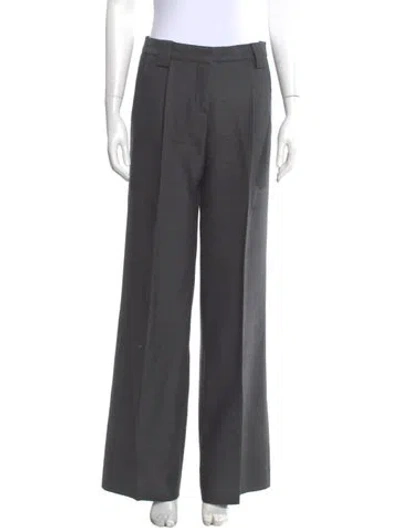 Pre-owned Proenza Schouler Wool Wide Leg Pants In Gray