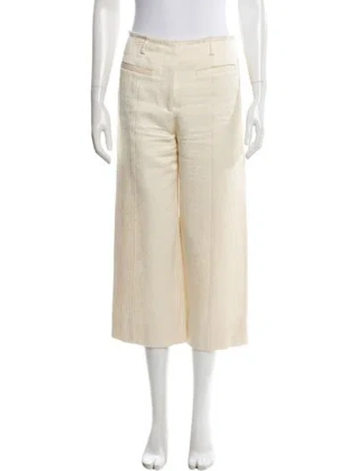 Pre-owned Proenza Schouler Wool Wide Leg Pants In Neutral