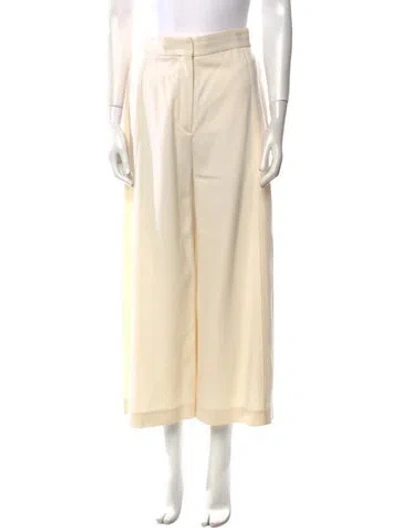 Pre-owned Proenza Schouler Wool Wide Leg Pants In Neutral