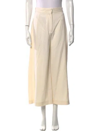 Pre-owned Proenza Schouler Wool Wide Leg Pants In Neutrals