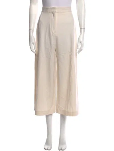 Pre-owned Proenza Schouler Wool Wide Leg Pants In Neutrals
