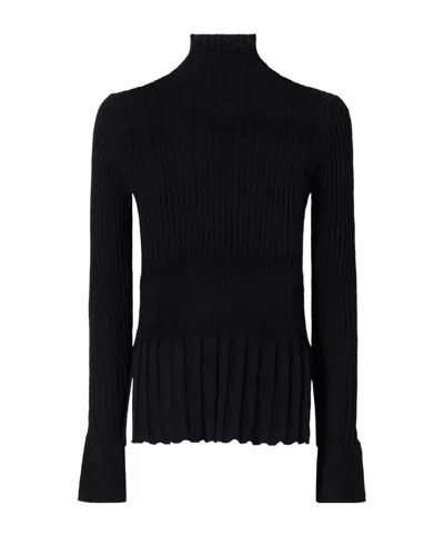 Proenza Schouler Rosario Wool-blend Turtleneck Top In Black