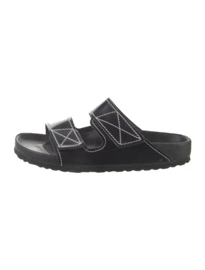 Pre-owned Proenza Schouler X Birkenstock Patent Leather Slides In Black