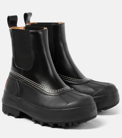 Proenza Schouler X Sorel Caribou Leather Chelsea Boots In Black/chalk