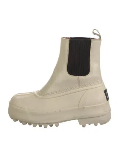 Pre-owned Proenza Schouler X Sorel Leather Chelsea Boots In Neutral