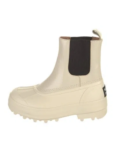 Pre-owned Proenza Schouler X Sorel Leather Chelsea Boots In Neutral