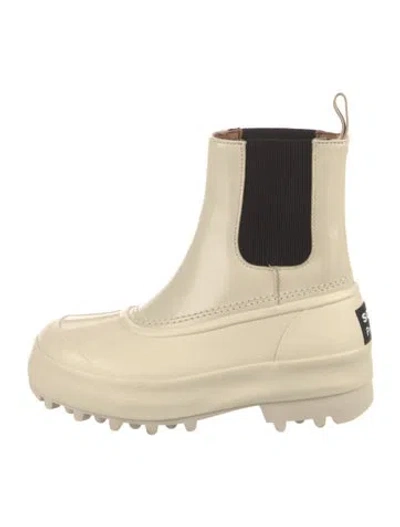 Pre-owned Proenza Schouler X Sorel Leather Chelsea Boots In Neutral